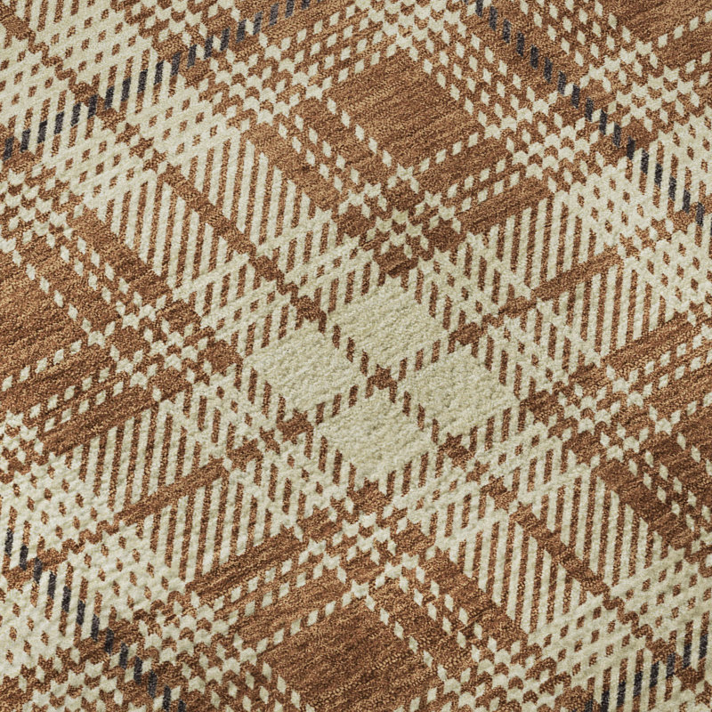 Tapis écossais de qualité supérieure lavable à la machine Lyndhurst AMF993, Rectangle 10 pi x 14 pi