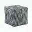 Pouf carré en jacquard avec fond antidérapant