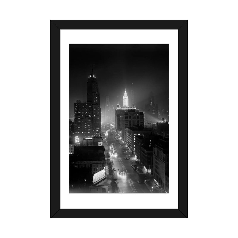 Reproduction de photo sur toile tendue, H 24 po x l 16 po x P 1 po, Papier d'art encadré noir, Blanc