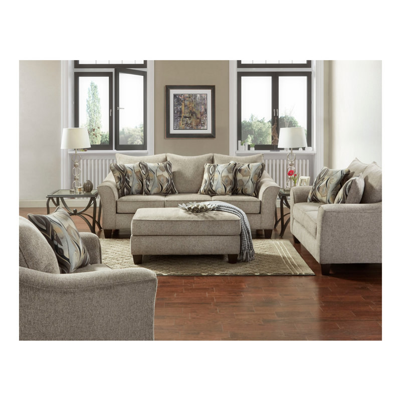 Platinum Fabric Pillowback Sofa