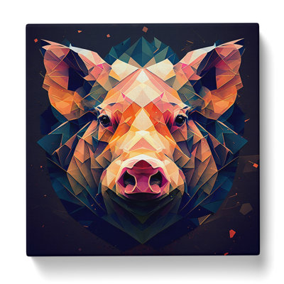 Pig Abstract No.1 - Wrapped Canvas