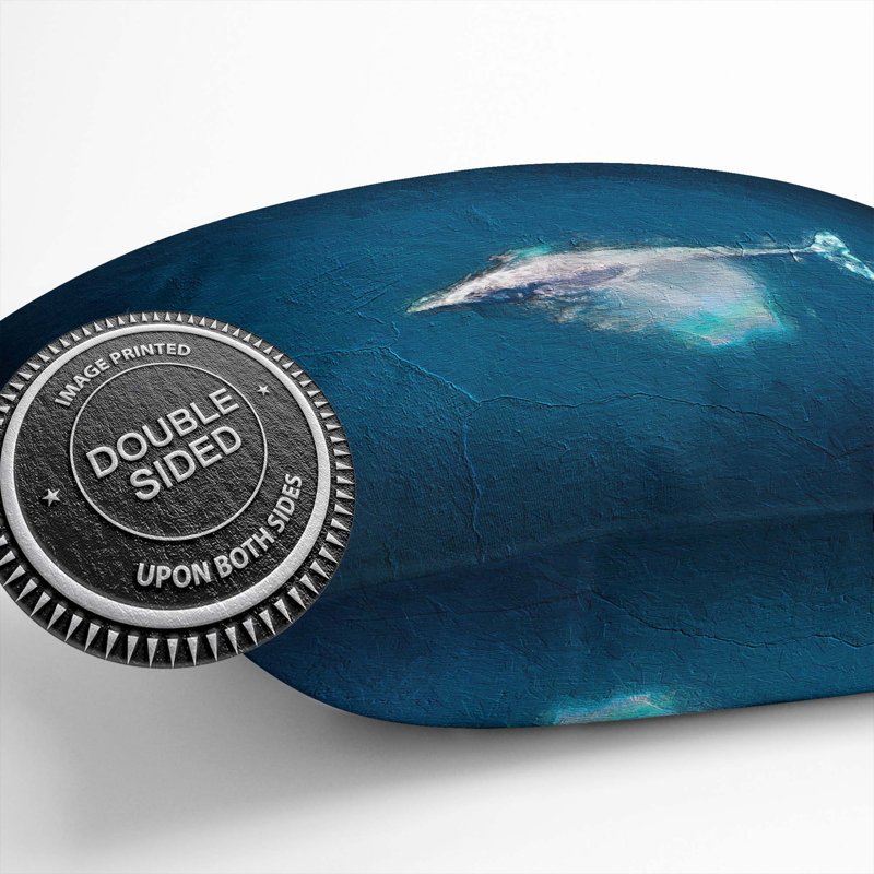 Swimming Dolphin Cushion with Filling, 55cm H x 55cm W x 20cm D