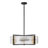 6-Light White Mist Glass Drum Chandelier-958849021