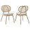 Ensemble de 2 chaises d'appoint en bois Modway Malina