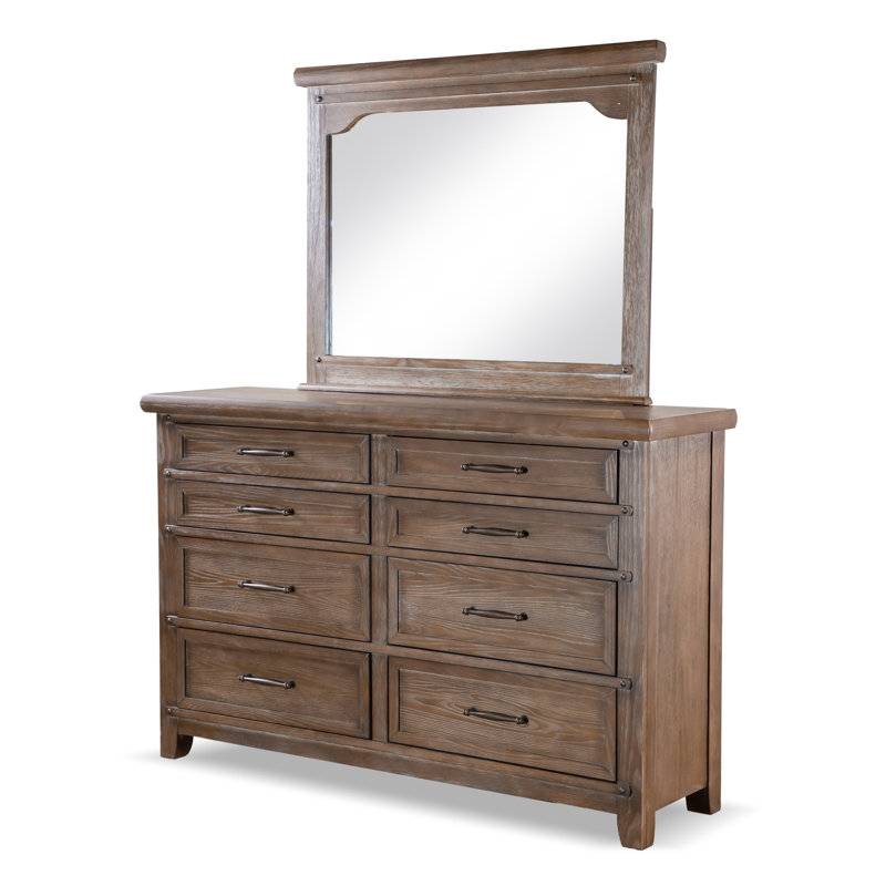 Commode 8 tiroirs avec miroir Fethi