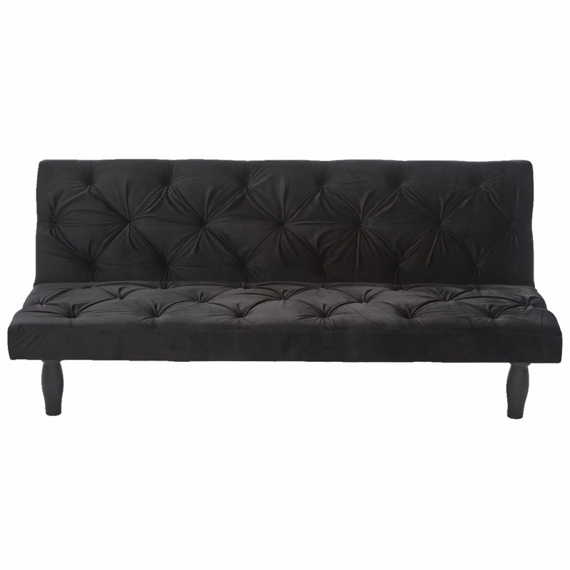 Sofa-to-Bed 66" Velvet Sofa Bed Transforms Seamlessly Convertible Futon Sleeper Oversized Chair Foldable Couch