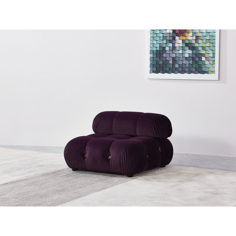 Adelene Upholstered Accent Chair, Purple Velvet