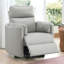 Fauteuil inclinable et oscillant en faux cuir Sagen avec pivot, alliant confort, style et fonctionnalité polyvalente pour une vie moderne.