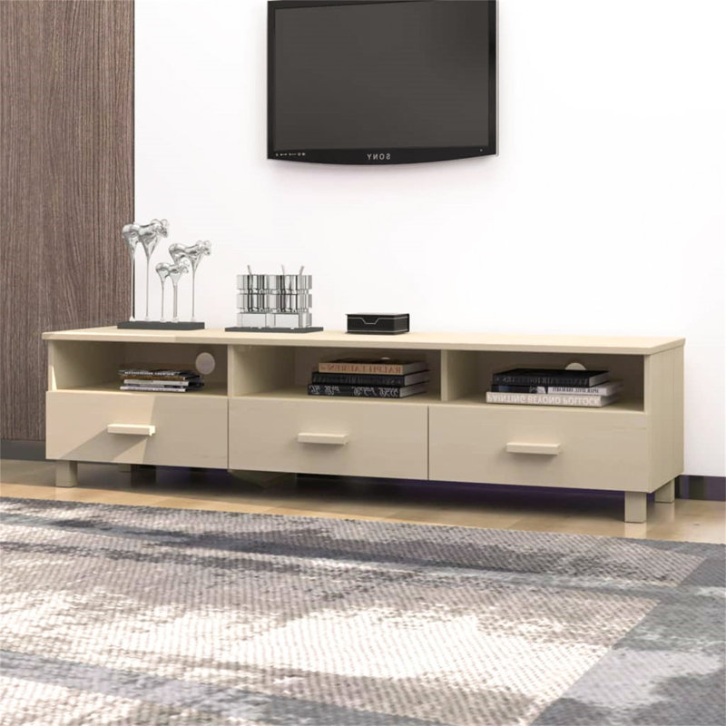 Rewind Unfinished TV Stand for TVs up to 65", Brown