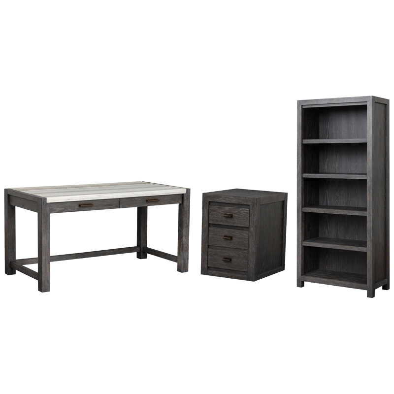Bureau d'écriture avec bibliothèque et classeur mobile