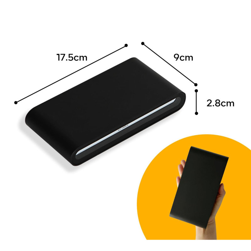 Matte Black 9cm H Outdoor Sconce
