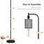 Industrial Floor Lamp With Iron Mesh Shade, 6W LED Bulb, Foot Switch & Smart Plug Compatible