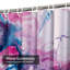 Bleu, bleu, art contemporain, toile de fond abstraite, marbre, aquatique, artistique, noir avec 12 crochets-519588102