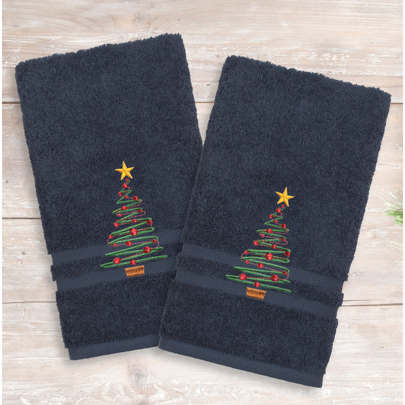 Holiday Turkish Cotton Hand Towel, Twilight Blue