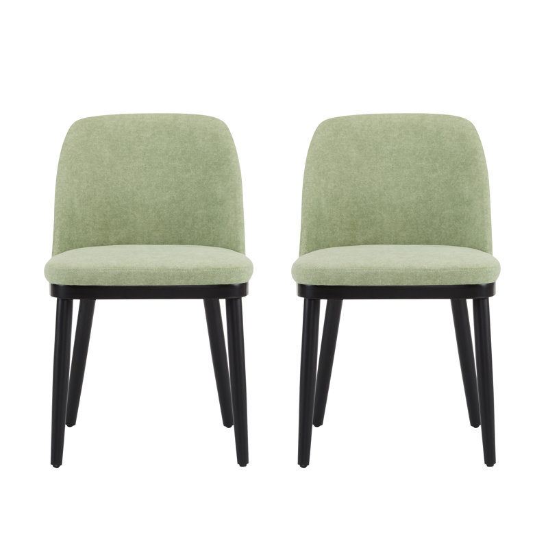 Manzella Fabric Upholstered Dining Chairs, Mint