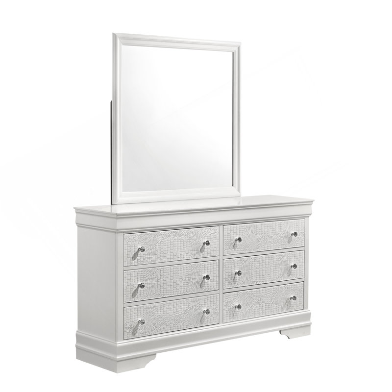 Miroir de style moderne Blaze en bois (seulement miroir)