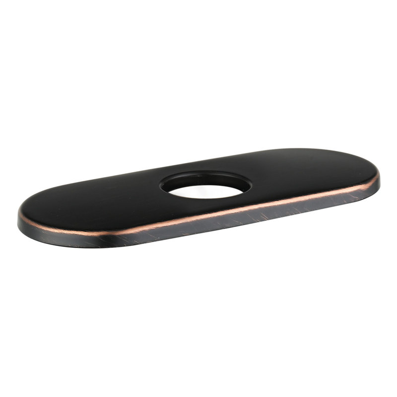 6" Escutcheon for Traditional Single-Hole Faucets, Rubbed Bronze