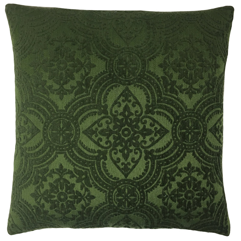  Housse de coussin en duvet damassé 22 po, 24 po x 24 po, Ivoire