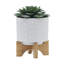 PLATEAU 5 "AVEC SUPPORT CHEVRON, BLANC