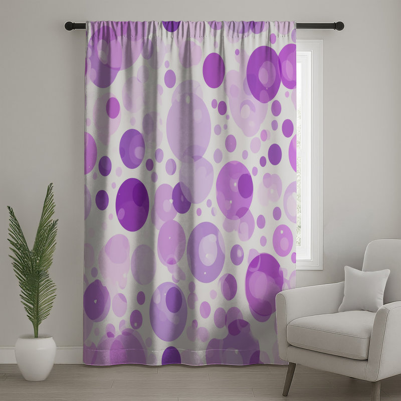Rideaux bulles, voilages abstraits et voilages à bulles - 1 panneau, Transparent, 50 po x 80 po - 1 panneau