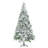 7.5/9Ft Tall Unlit Snow Flocked Pine Artificial Christmas Tree With Realistic Branches