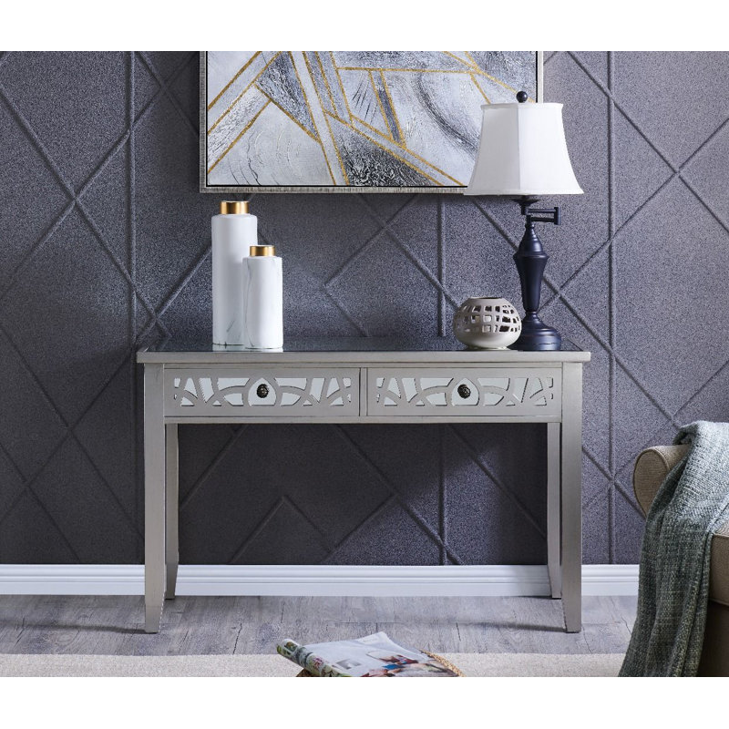 Christopher 120 cm W Glass Top Console Table