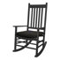 Chaise berçante d'extérieur en bois avec coussin Emjay
