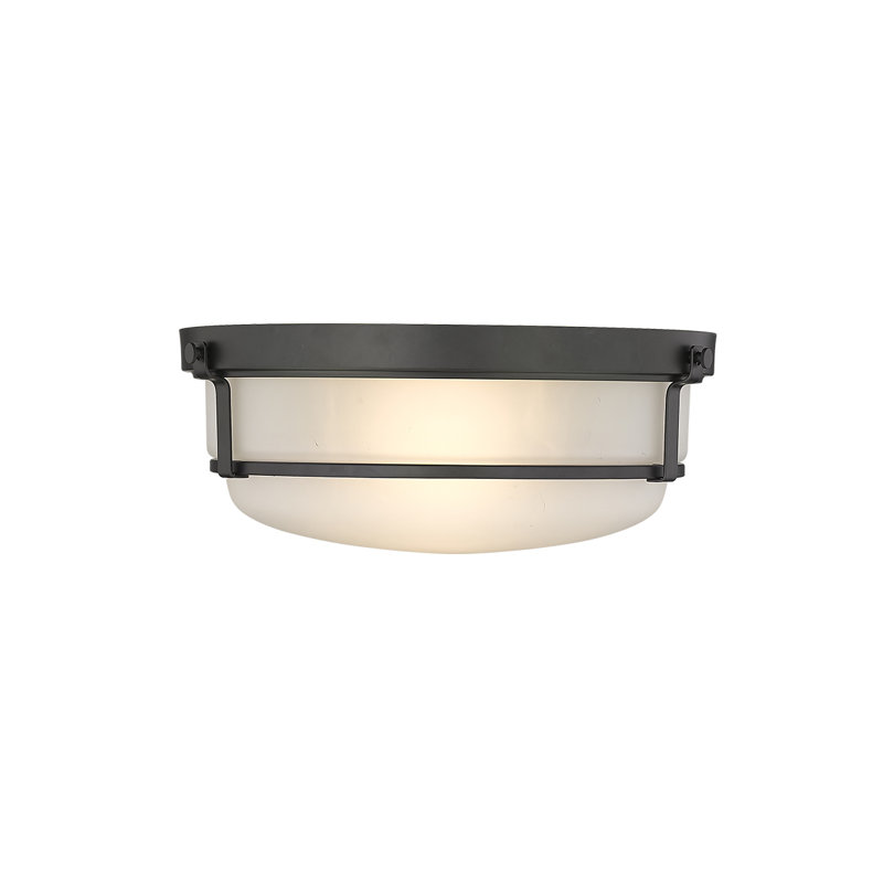 Arlson 2-Light Flushmount Ceiling Light Matte Black, Matte Black