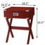 Table de bout rouge avec base - pratique pour le salon et le bureau personnel 1 chambre à coucher rustique-417415766