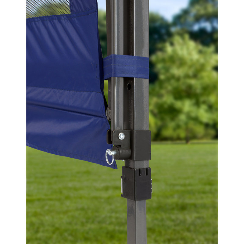 Quik Shade 10' X 17' Summit X 170 Square Feet Of Shade Straight Leg Base With Adjustable Dual Half Awnings Instant Outdoor Pop-Up Canopy, Blue