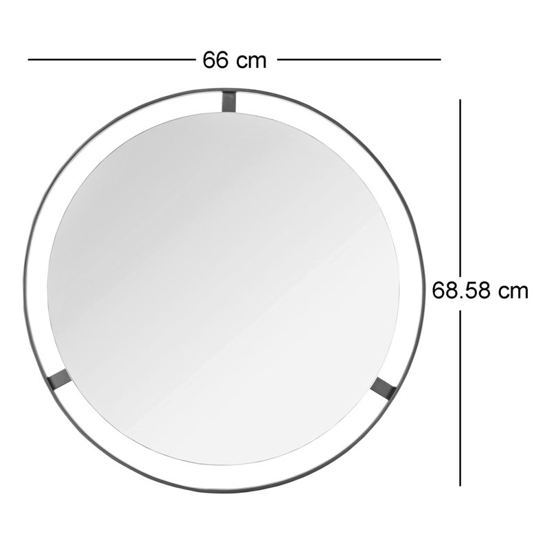 Brunt Metal Flat Wall Mirror