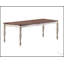 Table de salle à manger de style transitionnel avec 2 rallonges, base blanc antique, plateau en chêne pour une utilisation polyvalente à la maison-1033755119-1033755118