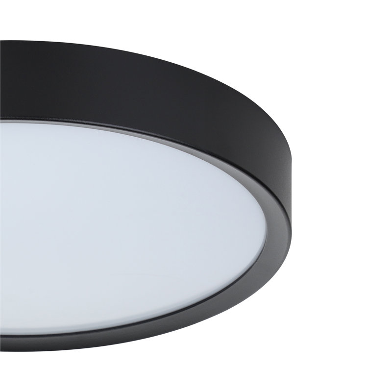 Azeemah LED Flush Mount, Black, 6cm H x 34cm W x 34cm D