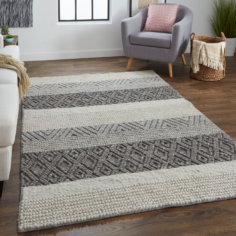 Updike Wool Striped Indoor Rug, Rectangle 8' x 11'