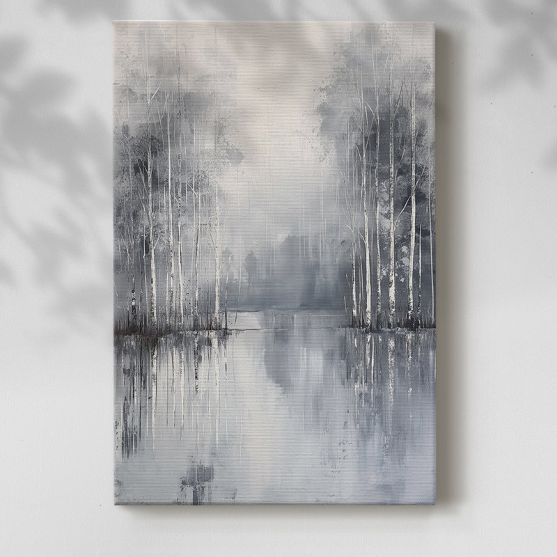 Paysages série Lxxxiv - Toile tendue avec châssis de qualité supérieure - Prêt à être accroché, H 27 po x l 18 po