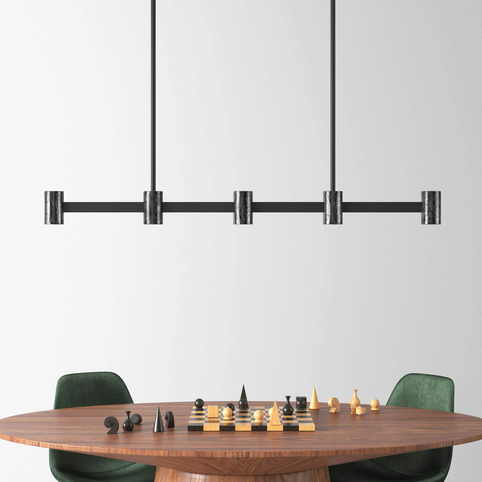 Braulio 5 Light Marble Dimmable LED Pendant