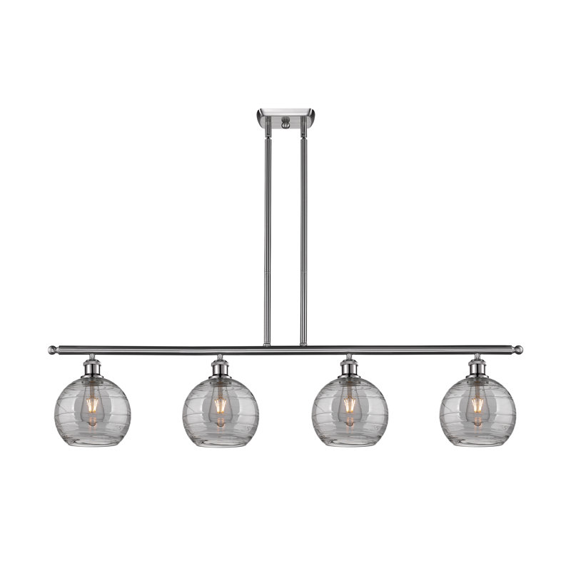 Luminaire suspendu 4 lumières Ellington, Nickel satiné brossé