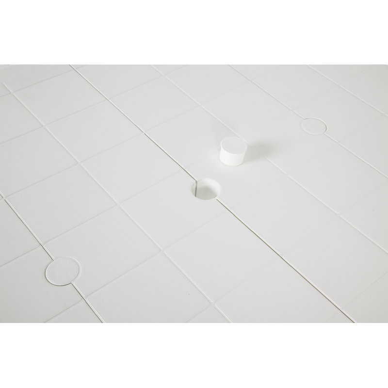 Eliseo Extendable Plastic Dining Table, White