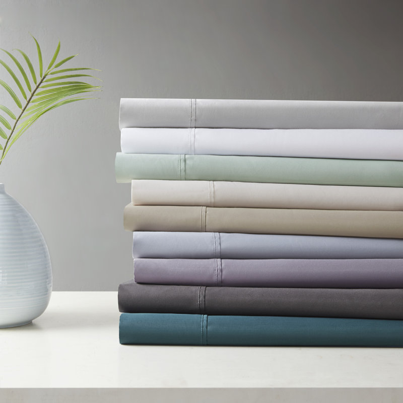 California King Black Cotton Blend Cooling Sheet Set