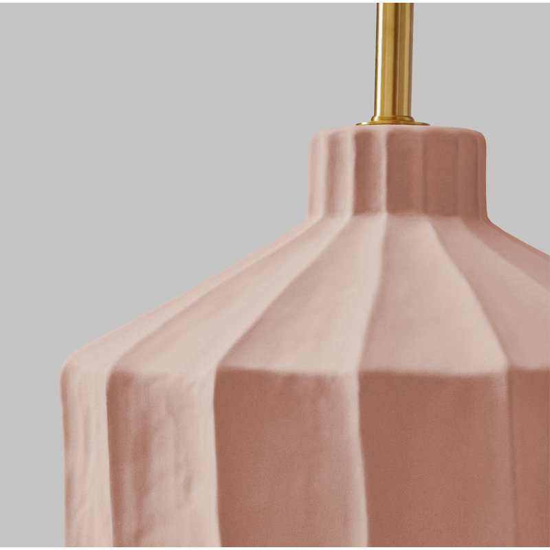 Leesa Ceramic Table Lamp, Dusty Rose, 18.5" H x 19.5" W x 19.5" D