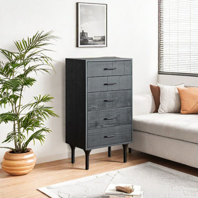 Commode d'appoint simple en bois massif