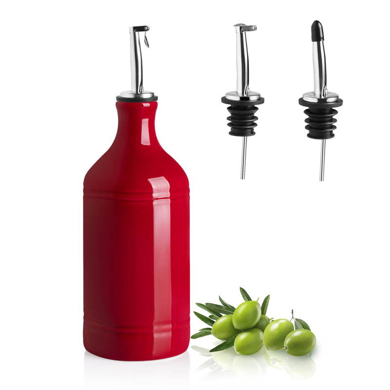 Huilier simple en céramique / vinaigrier, 15,5 oz