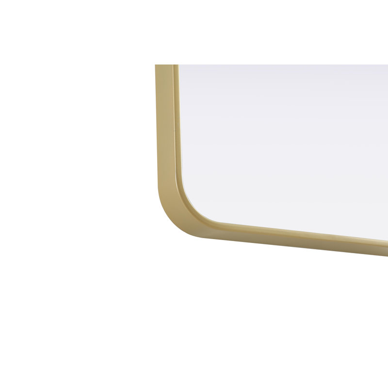 Erath Contour Metal Mirror, Brass, 60" x 18"