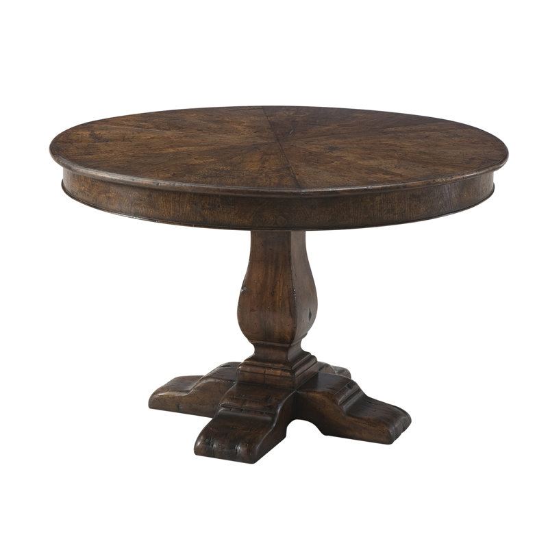 Round Reclaimed Oak Extendable Dining Table