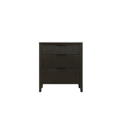 Meuble-lavabo simple 30 po en chêne chocolat