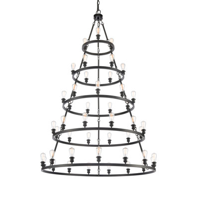 Dolores - Light Wagon Wheel Geometric Chandelier