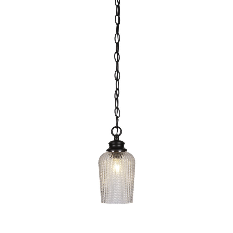 Cordova Chain Hung Pendant With 5" Glass, Frosted Cream, New Age Brass