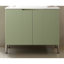 Armoire de comptoir en pierre artificielle blanche autoportante de 30 po avec deux portes, sans lavabo, sans robinet et couvercle d'évier