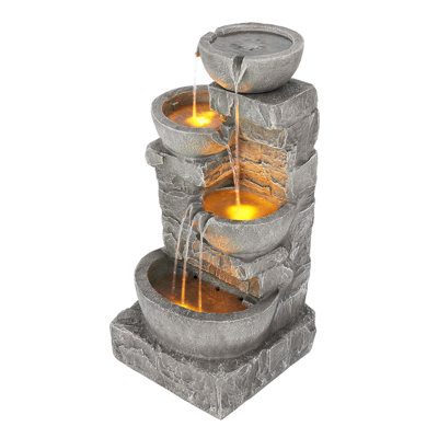 Springbrunnen mit LED-Beleuchtung