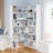 6-tier Corner Bookshelf With Baffles, L Shaped Tall Bookcases, 6-tier Bookshelf And Bookcase With Open Storage For Home Office